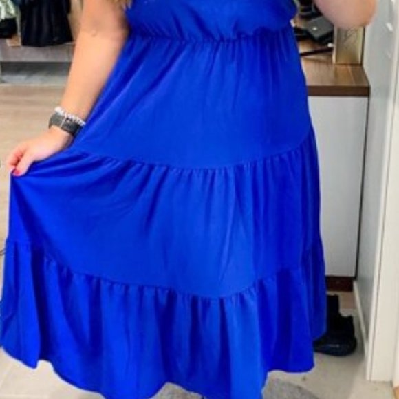 black Contemporary crisscross back swing cami dress - Picture 8 of 8